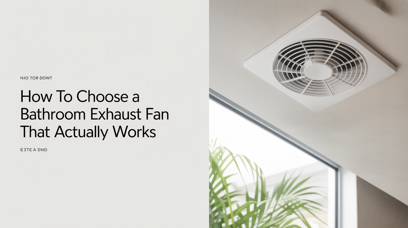 How to Choose a Bathroom Exhaust Fan That Actually Works